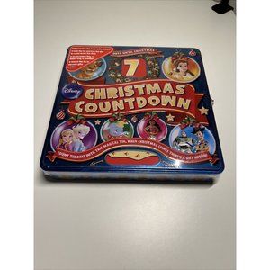 Disney 7 Day Countdown to Christmas Tin Advent Calendar Book Stickers SEALED